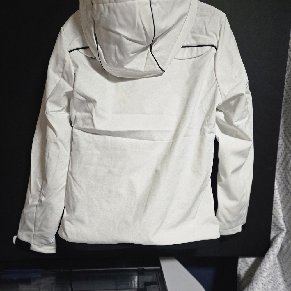 PinFin White Winbreaker High Tech Womens Med NWT - Picture 7 of 8
